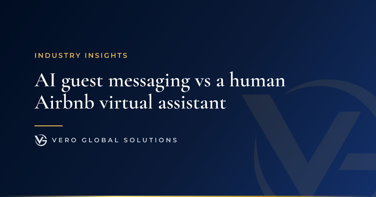 Cover image: AI guest messaging vs a human Airbnb virtual assistant