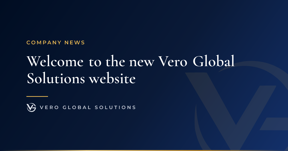 Cover image: Welcome to the new Vero Global Solutions website